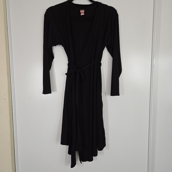 Nom Maternity Tessa Maternity‎ Nursing Wrap Dress Black Small Bamboo Jersey Knit - Picture 3 of 13